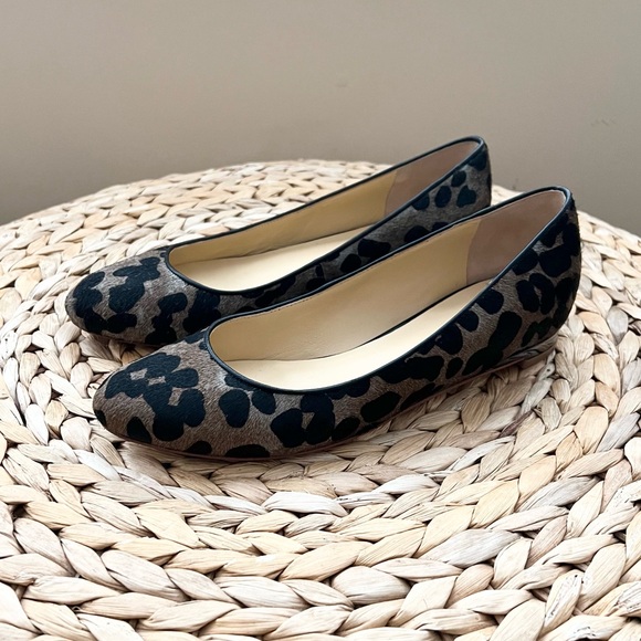 Cole Haan NIKE AIR genuine real fur dyed cow hair animal print slip on flats - Picture 2 of 8